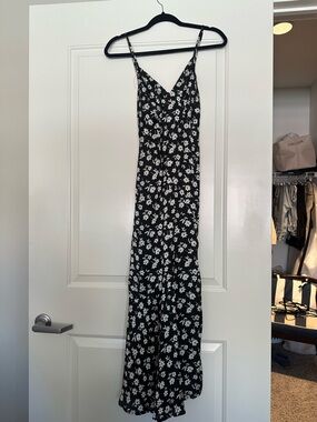 Dress Forum Black and White Floral Slip Dress